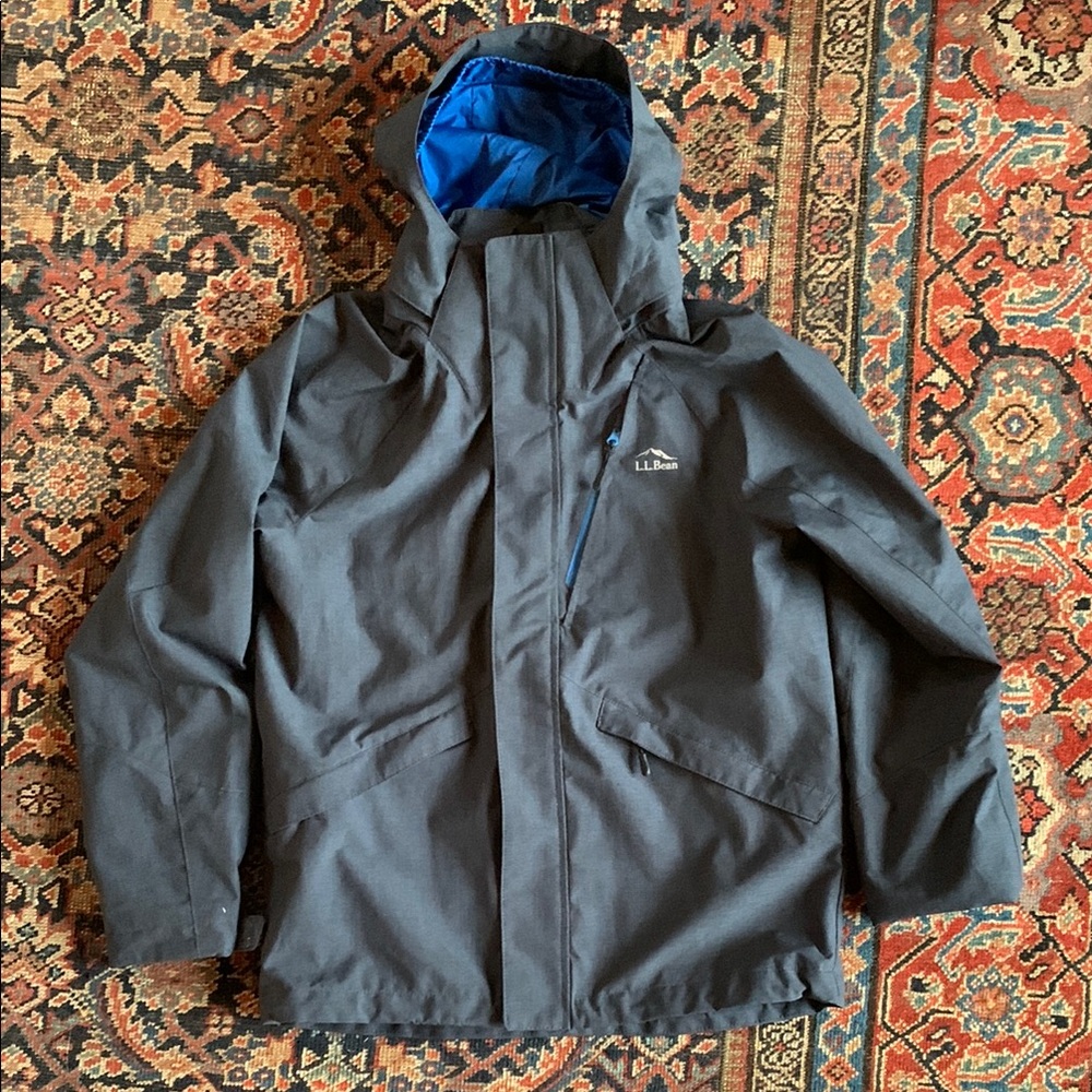 L.L. Bean Boys Gray shell Jacket Size 10